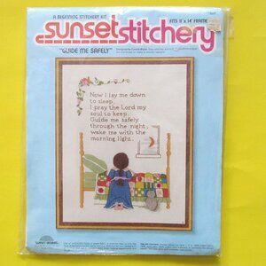 Sunset Stitchery Embroidery sampler kit GUIDE ME SAFELY
